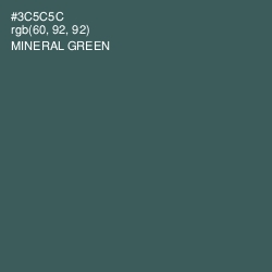 #3C5C5C - Mineral Green Color Image